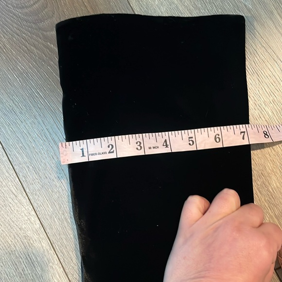 Alberta Ferretti Velvet Black Tall Boots - Picture 16 of 16